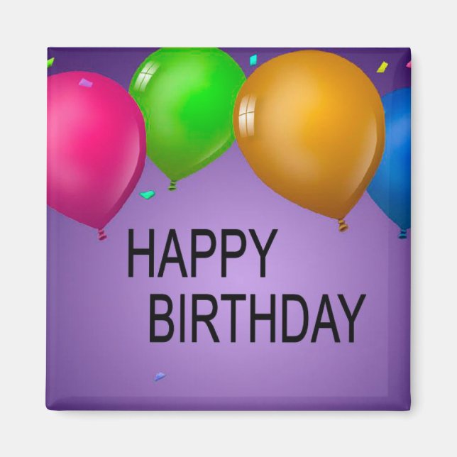 Íman feliz aniversário (Frente)