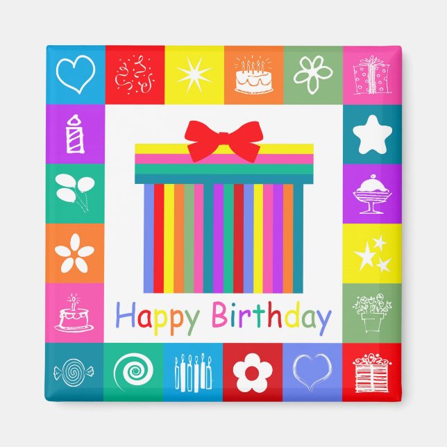 Íman Feliz aniversário (Frente)