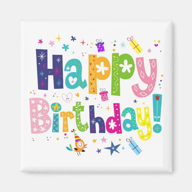 Íman Feliz aniversário (Frente)