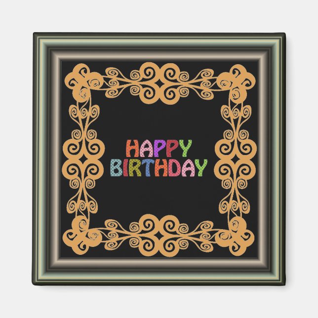 Íman Feliz Aniversário (Frente)