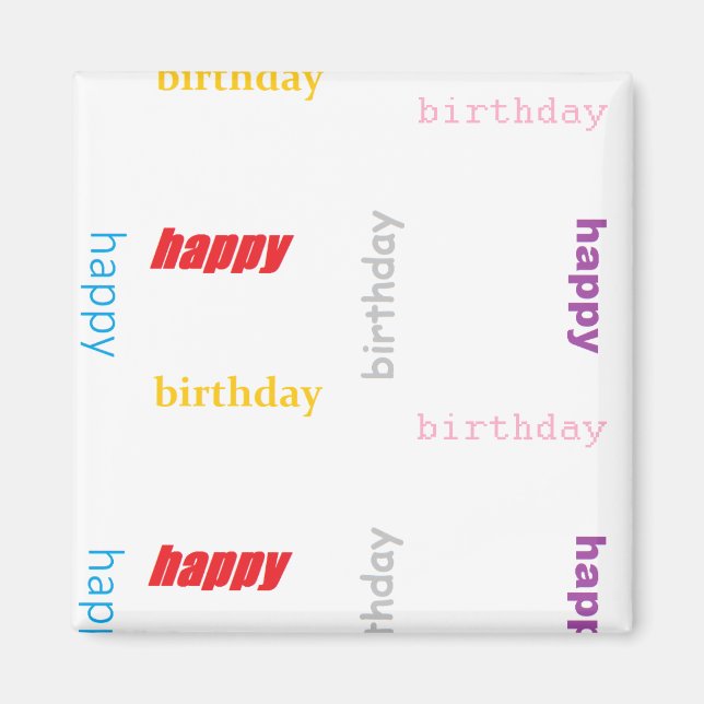 Íman Feliz aniversário (Frente)