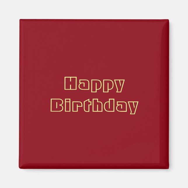 Íman Feliz aniversário (Frente)