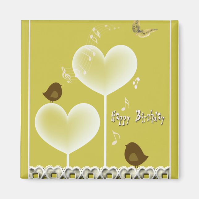 Íman Feliz aniversário (Frente)