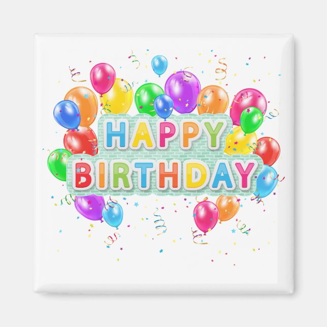 Íman Feliz aniversário (Frente)