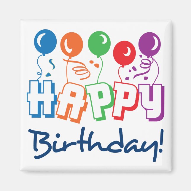 Íman Feliz aniversário (Frente)