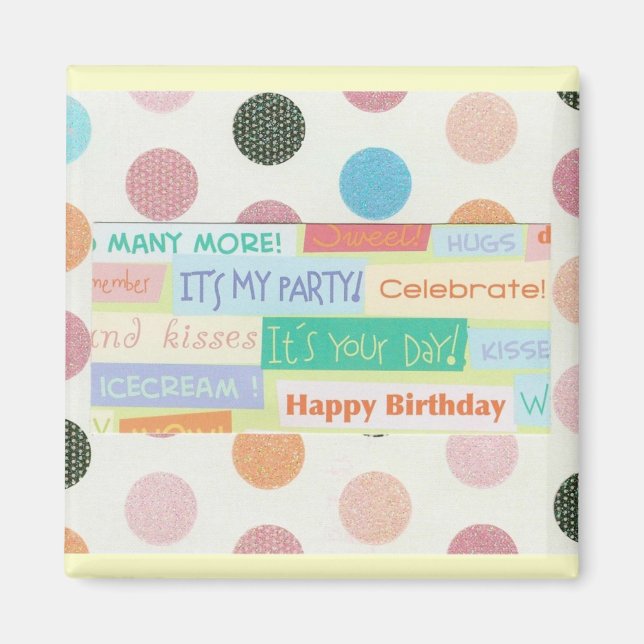 Íman Feliz Aniversário (Frente)