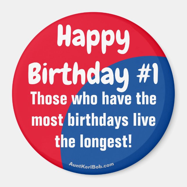 Íman Feliz Aniversário #1 (Frente)