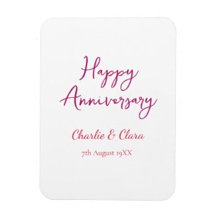 Íman Feliz aniversário adicionar nome rosa negrito nome