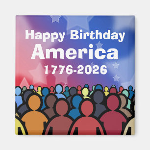 Íman Feliz Aniversário América 1776 a 2026