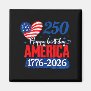 Íman Feliz aniversário américa 250 anos patriótico