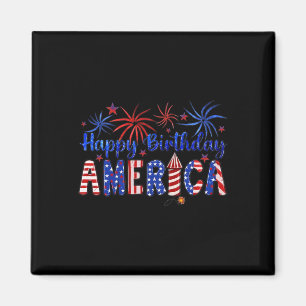 Íman Feliz Aniversário América Fogos de Artifício Bande