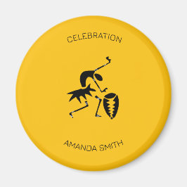 Íman Feliz aniversário, bailarina de silhuetas incrível