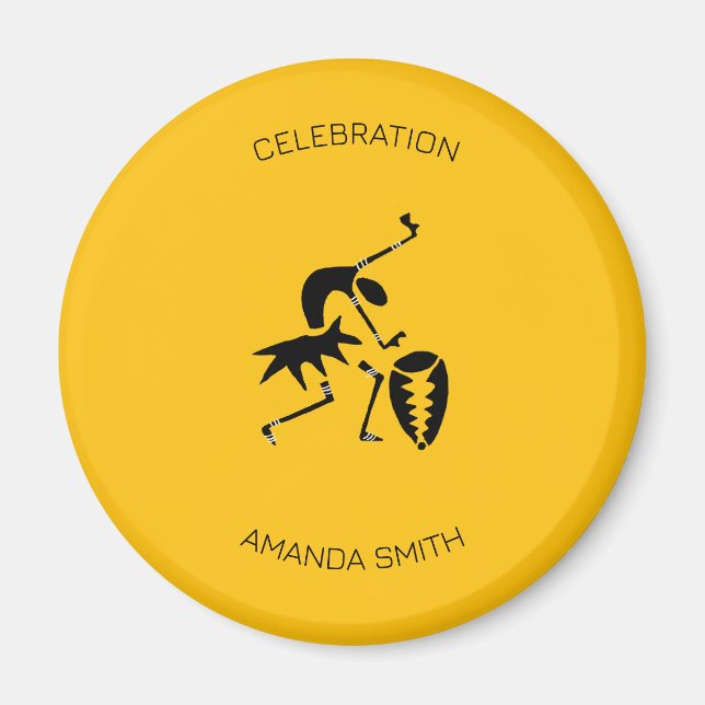 Íman Feliz aniversário, bailarina de silhuetas incrível (Frente)