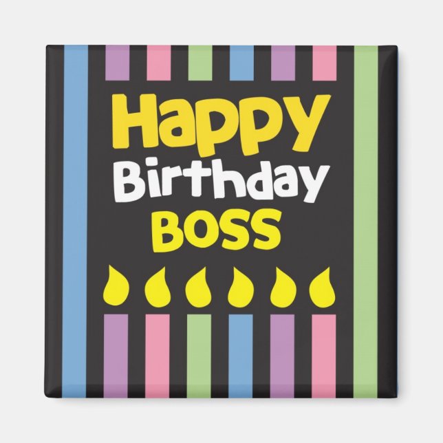 Íman Feliz Aniversário, chefe! (Frente)