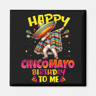Íman Feliz aniversário cinco de maio ao sombrero mexica