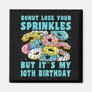 Íman Feliz aniversário de 10 anos donut de 10 anos 10º