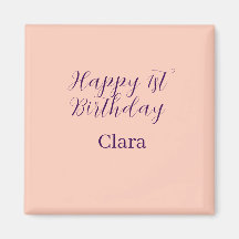 Feliz aniversário de 1 ano laranja roxo boho retrô