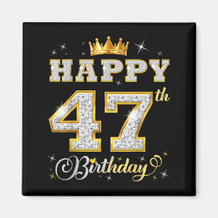 Íman Feliz Aniversário de 47 anos 47 Anos de Idade Mulh