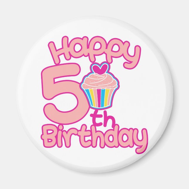 Íman Feliz aniversário de 5! (Frente)