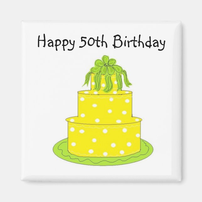Íman Feliz aniversário de 50 anos (Frente)