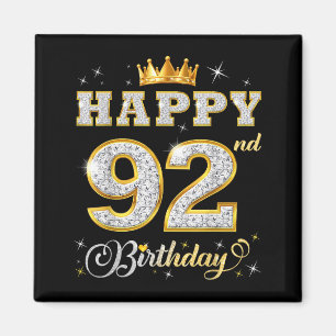 Íman Feliz Aniversário de 92 anos 92 Anos de Idade Mulh