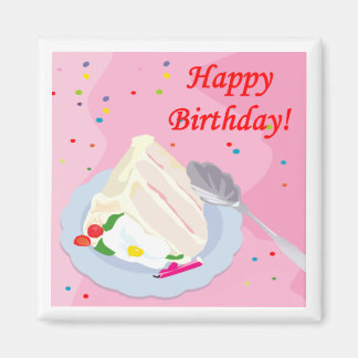 Íman Feliz Aniversário de Bolo