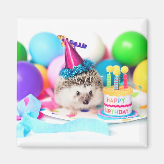 Íman Feliz aniversário de Hedgehog! (Frente)