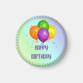 Íman Feliz aniversário, design popular