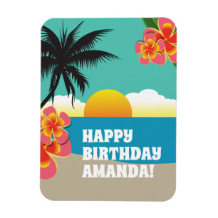 Íman Feliz aniversário do Cruzeiro de Caribes Tropicai