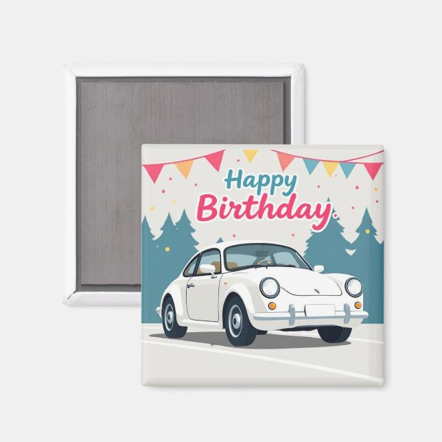 Íman Feliz Aniversário do Movimento Auto (Front/Back)