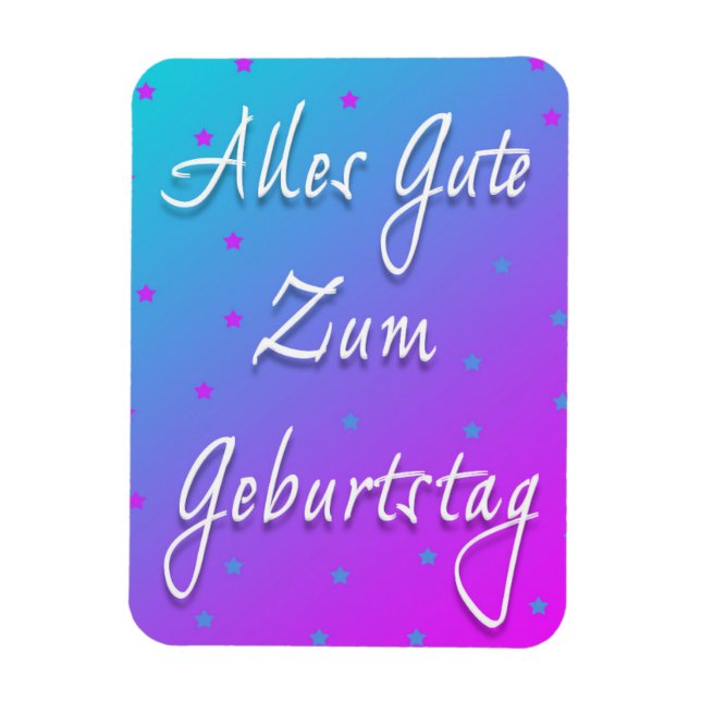 Íman Feliz Aniversário Em Alemão, Fotografia Flexível (Vertical)