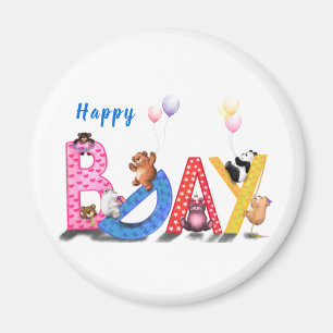Íman Feliz Aniversário - Festa de Ursos Bebês Divers