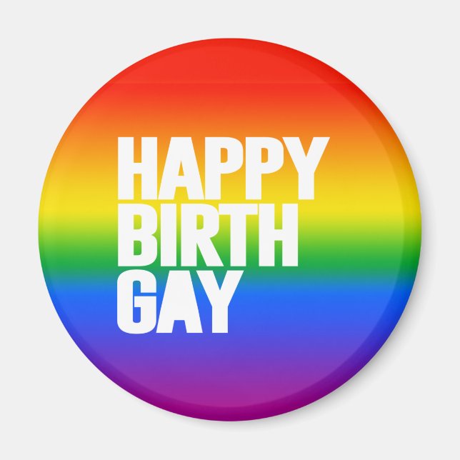 Íman Feliz Aniversário Gay (Frente)