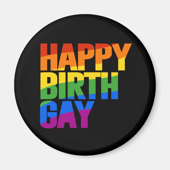 Íman Feliz Aniversário Gay (Frente)