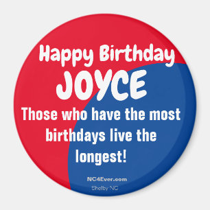 Íman Feliz Aniversário JOYCE Frigorífico Magnet