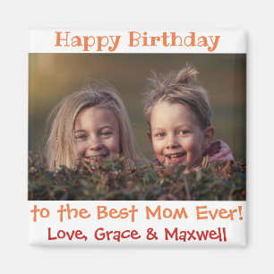Íman Feliz Aniversário, Melhor Mãe, Foto Personalizad