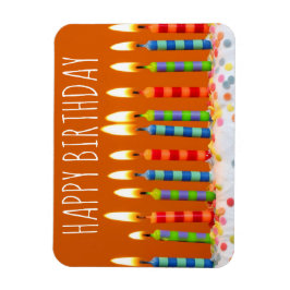 Íman FELIZ ANIVERSÁRIO Moderno Colorido de Presente