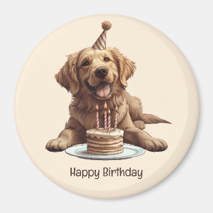 Íman Feliz aniversário - Ouro de varejo