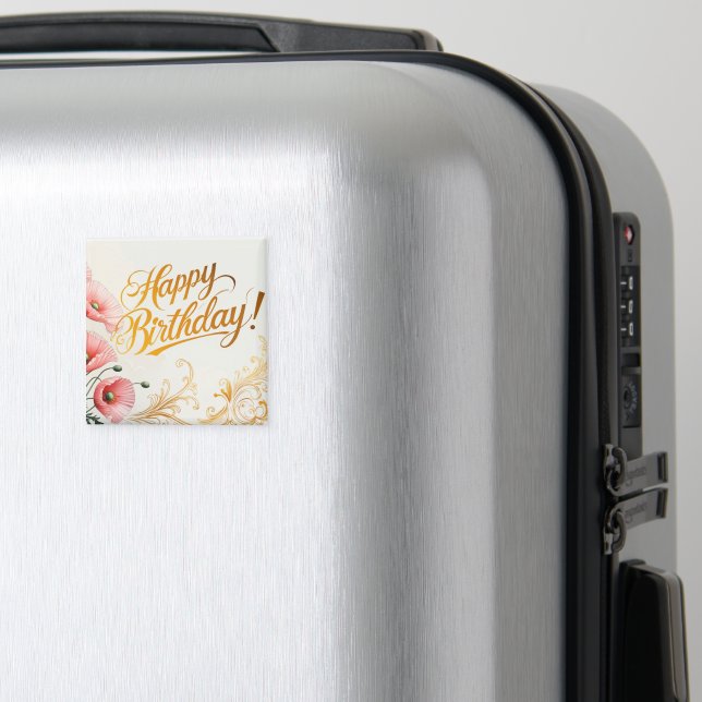 Íman Feliz aniversário, papoilas. (In Situ (Luggage))