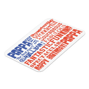 Íman Feliz aniversário PERSONALIZADO USA FLAG