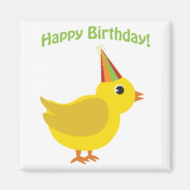 Íman Feliz aniversário, pintinho! (Frente)