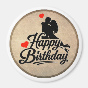Íman Feliz Aniversário Romântico