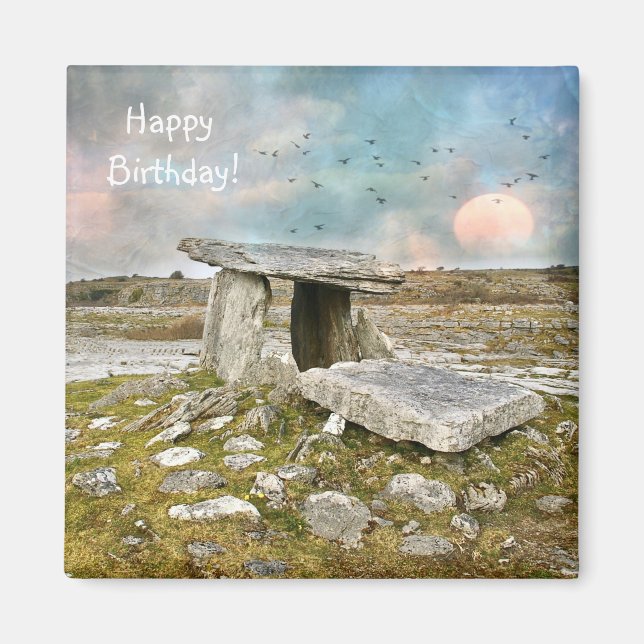 Íman Feliz Aniversário Ruínas Celtas (Frente)