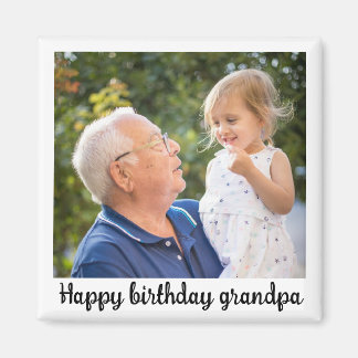 Íman Feliz aniversário, vovô personaliza foto