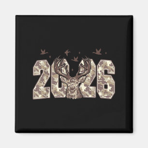 Íman Feliz Ano Novo 2026 Caça ao Veado Camo Camuflagem
