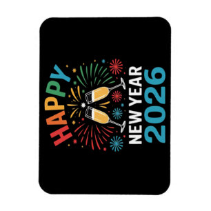 Íman Feliz Ano Novo 2026 Festa Engraçada Véspera de Ano
