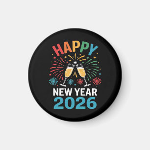 Íman Feliz Ano Novo 2026 Festa Engraçada Véspera de Ano
