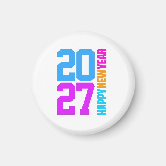 Íman Feliz Ano Novo 2027 (Frente)