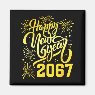 Íman Feliz Ano Novo 2067 Engraçado 67 Seis Sete Meme An