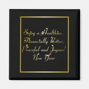 Íman Feliz ano novo com Corações